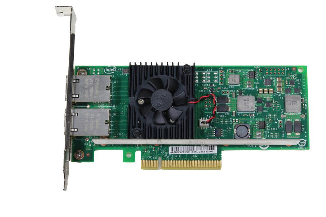 0K7H46 Dell Dual-Ports RJ-45 10Gbps 10GBase-T 10 Gigabit Ethernet PCI Express 2.1 x8 Converged Network Adapter by Intel