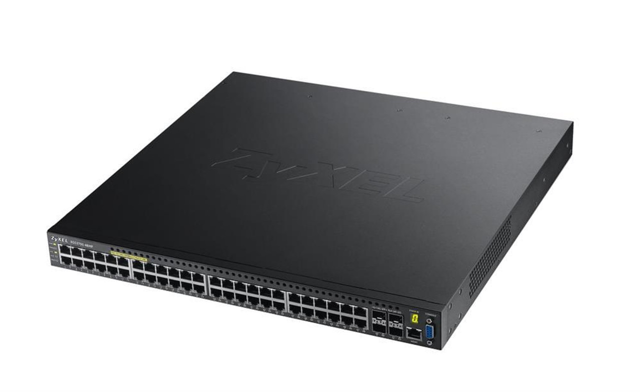 XGS3700-48HP ZyXEL 48-Ports GbE L2+ PoE Switch with 10GbE Uplink (Refurbished)