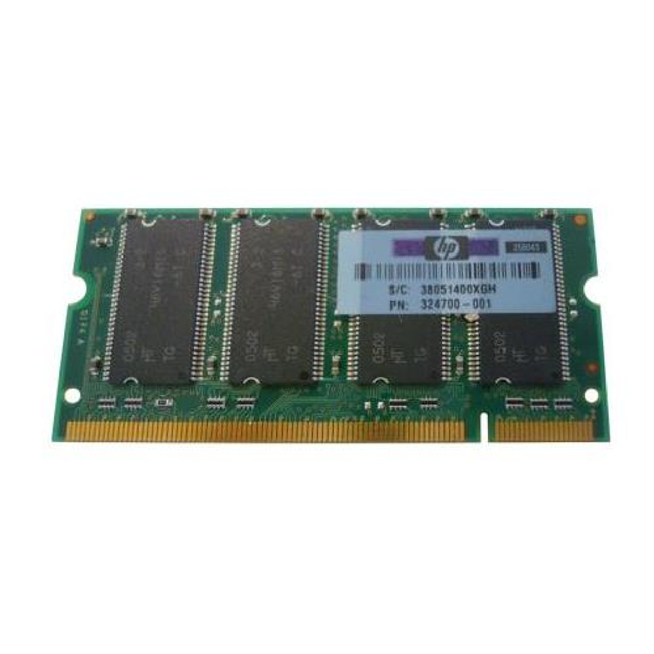 324700-001 HP 256MB PC2700 DDR-333MHz non-ECC Unbuffered CL2.5 200-Pin SoDimm Memory Module