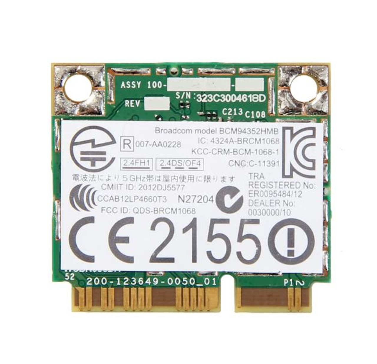 BCM94352HMB Broadcom 2.4GHz 300Mbps IEEE 802.11a/b/g Mini PCI WLAN Wireless Network Card for HP Compatible