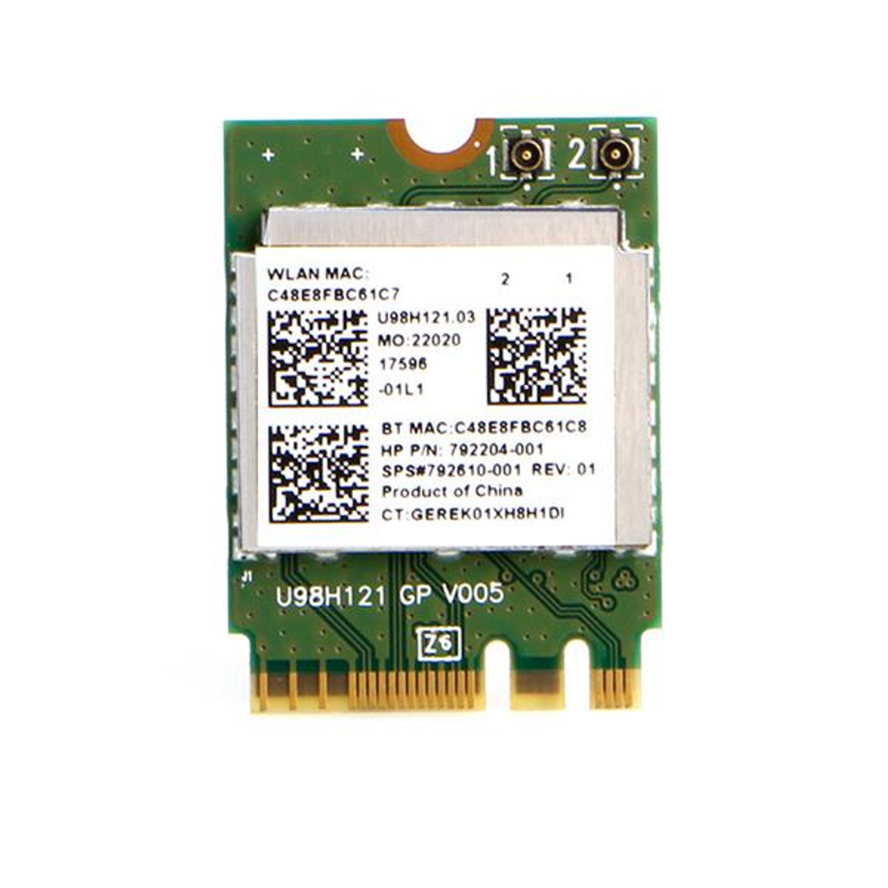 792204-001 HP RTL8723BE 300Mbps 2.4GHz IEEE 802.11a/b/g/n Bluetooth 4.0 PCI Express M.2 Wireless Network Card