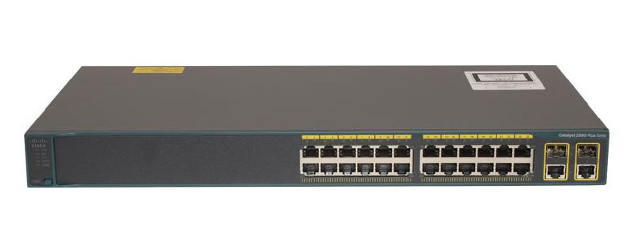 WS-C2960-24TC-L-DDO Cisco Catalyst 2960 24-Ports 10/100 Network Switch W/2-Port Dp Up (Refurbished)