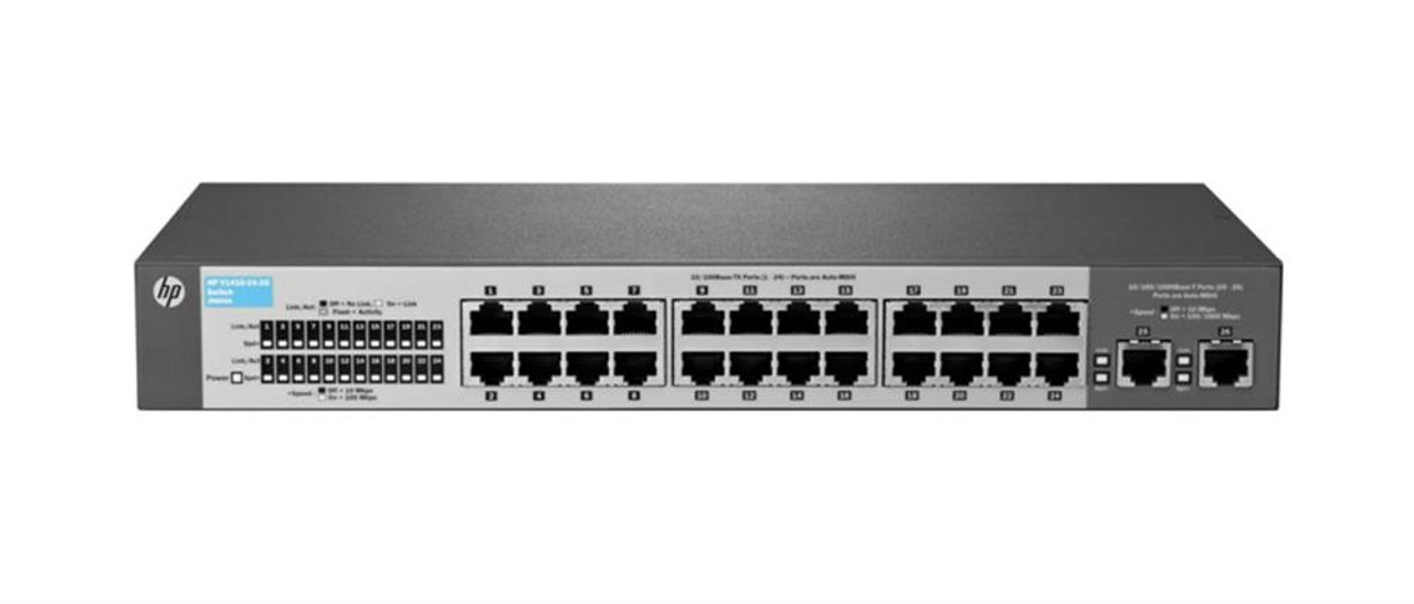 J9664-61001 HP V1410 2G 24-Ports 24 x 10/100 + 2 x 10/100/1000-T RJ-45 Fast Ethernet Unmanaged Rack-mountable Switch (Refurbished)