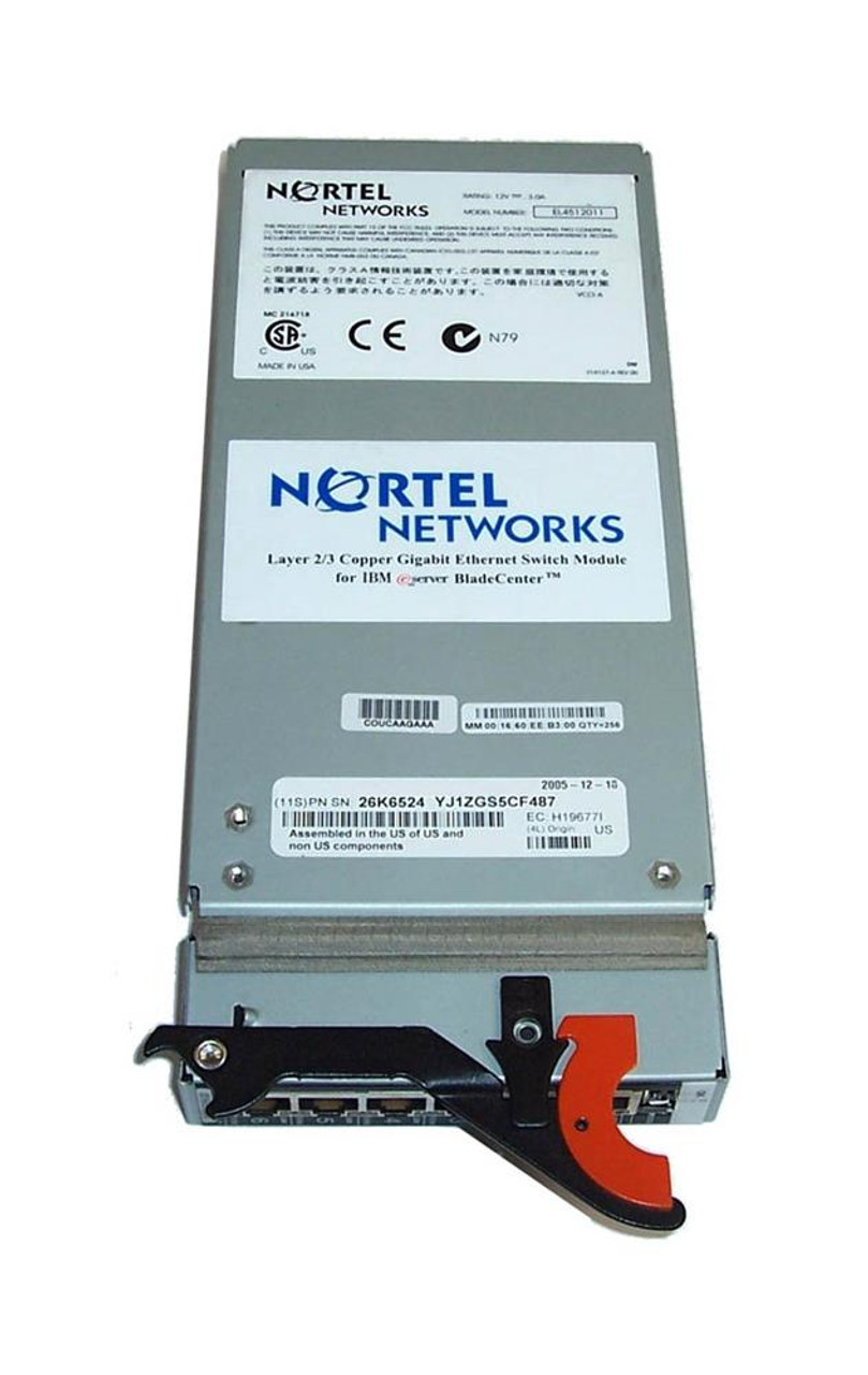 25R6524 IBM Nortel 6-Ports Layer 2/3 Copper Gigabit Ethernet Switch (Refurbished)