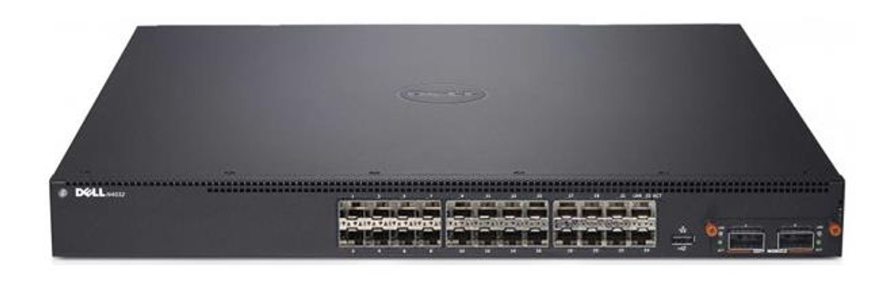 468-3557 Dell 24x 10GbE SFP+ Auto-Sensing (10Gb/1Gb) Fixed Ports Layer 3 Switch (Refurbished)