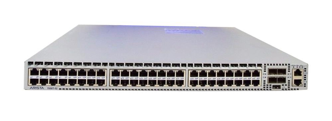 DCS-7050T-52-R Arista Networks 7050 48x RJ45 (1/10GBASE-T) and 4x SFP+ Switch rear-to-front airflow 2x AC power supplies (Refurbished)