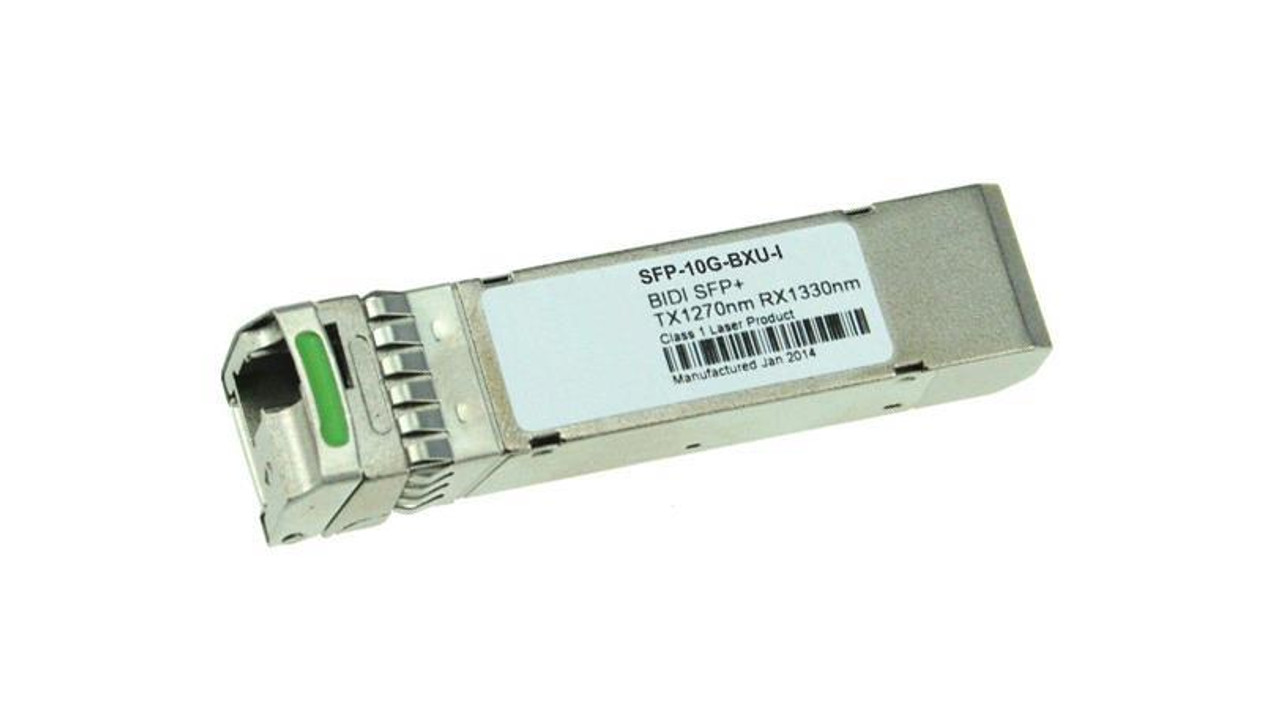 SFP-10G-BXU-I= Cisco 10Gbps 10GBase-BX-U Single-mode Fiber 10km 1270nmTX/1330nmRX LC Connector SFP+ Transceiver Module