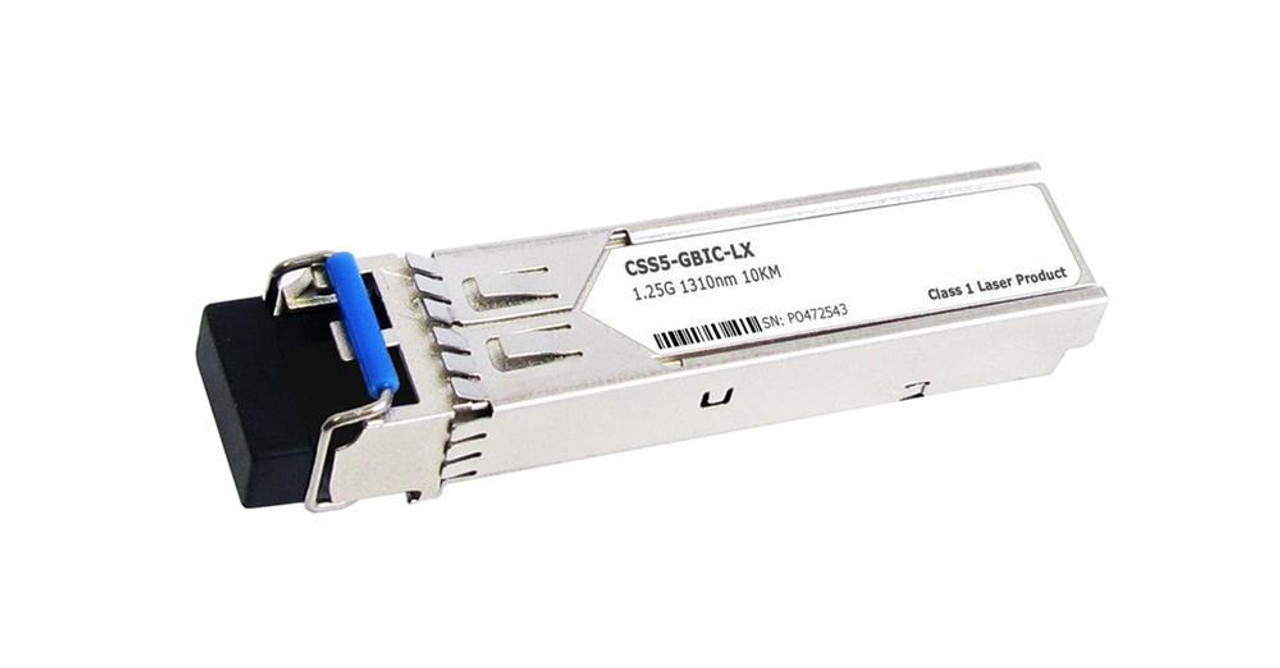 CSS5-GBIC-LX= Cisco Gigabit 1000Base-LX Single-Mode Fiber 10km 1310nm SFP Transceiver Module (Refurbished)