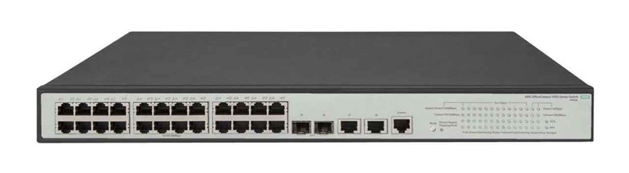 JG962-61101 HPE 1950-24G-2SFP+-2XGT-PoE+ 24-Ports 10/100Base-TX RJ-45 PoE+ Manageable Layer3 Rack-mountable Ethernet Switch with 2x SFP+ Ports (Refurbished)