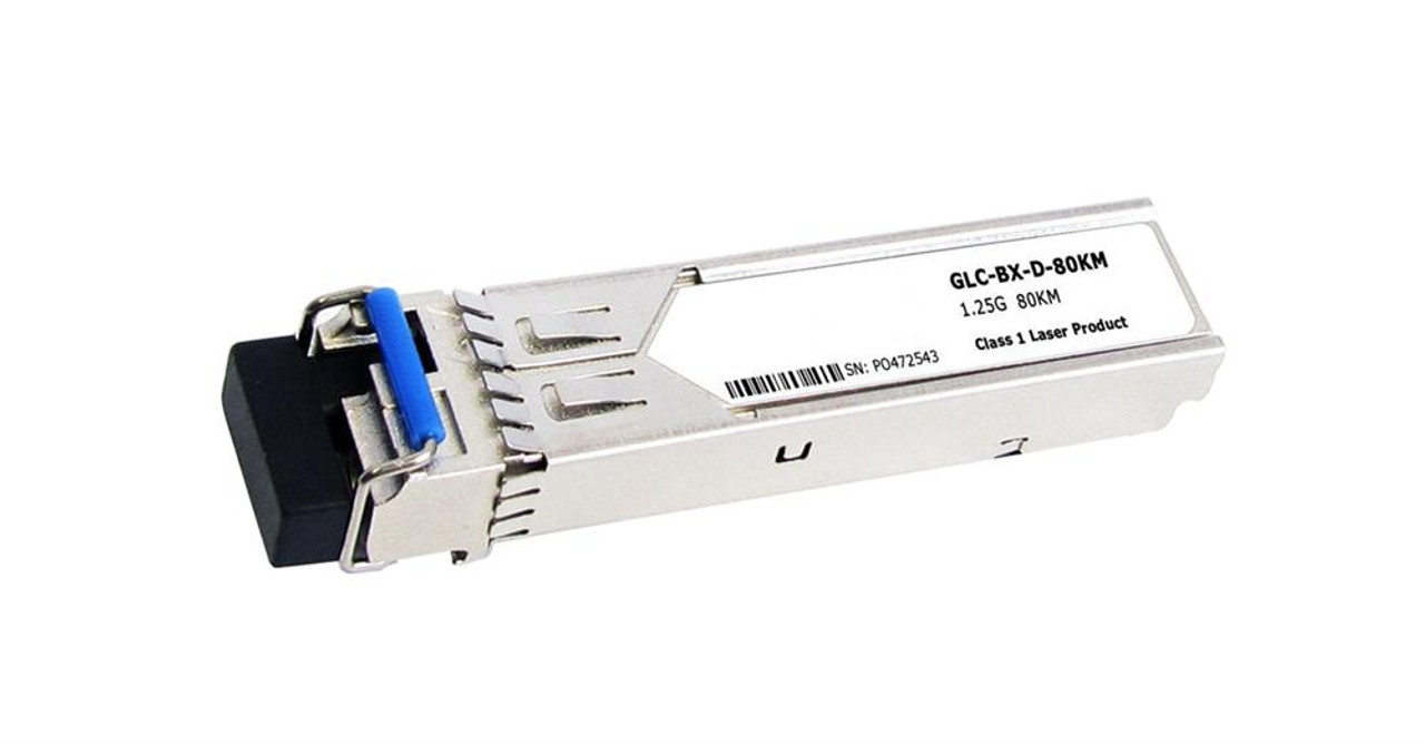 GLC-BX-D-80KM Cisco 1Gbps 1000Base-BX-D Single-mode Fiber 80km 1310nmRX/1490nmTX LC Connector SFP Transceiver Module