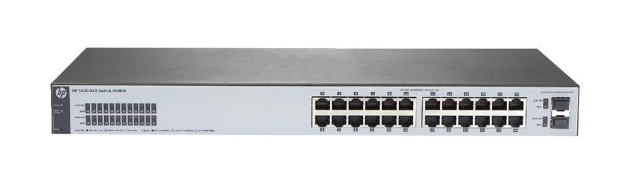 J9980A#ABA HP 1820-24G Switch 24-Ports Gigabit Ethernet SFP Managed Rack Mountable (Refurbished)