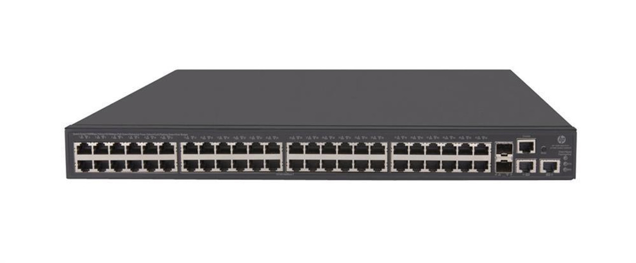 JG963-61001 HPE 1950-48G-2SFP+-2XGT-PoE+ 48-Ports 10/100Base-TX RJ-45 PoE+ Manageable Layer3 Rack-mountable Ethernet Switch with 2x SFP+ Ports (Refurbished)