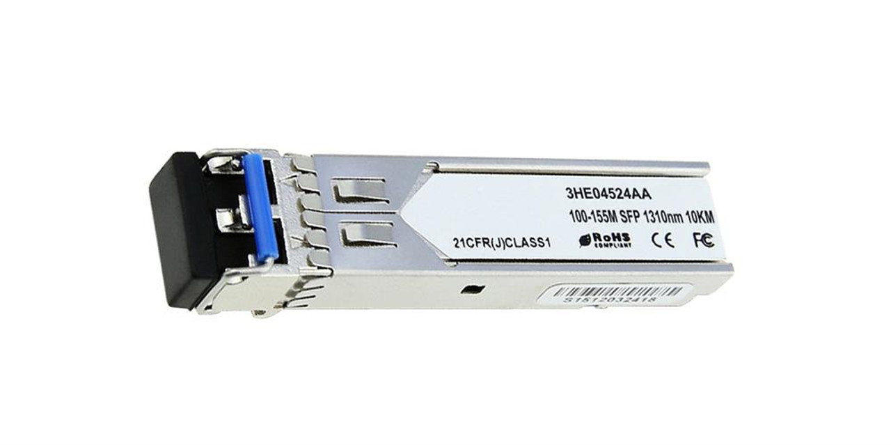 3HE04524AA Alcatel-Lucent 100Mbps 100Base-FX Single-mode Fiber 10km 1310nm Duplex LC Connector SFP Transceiver Module (Refurbished)