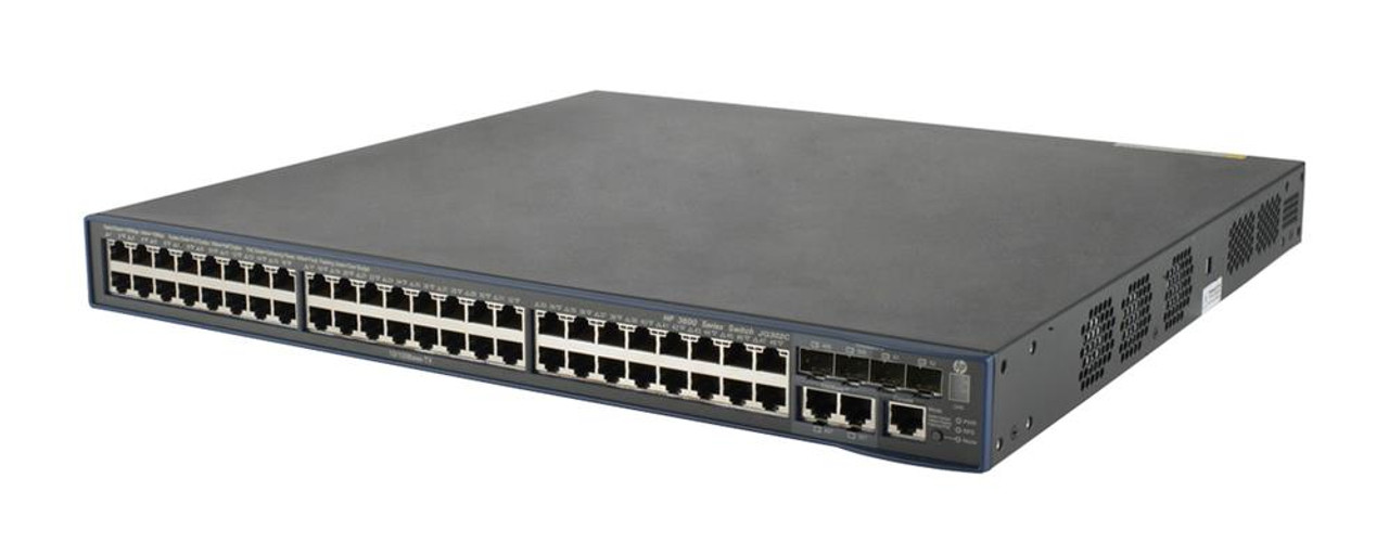 JG302C HP 48-Ports 3600-48-POE+ V2 EI 48-Ports 10BASE-T/100BASE-TX RJ-45 PoE+ Manageable Layer3 Rack-mountable Gigabit Ethernet Switch with 4x SFP