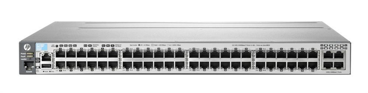 J9586-61001 HP 3800-48G-4XG 48-Ports 10/100/1000 RJ-45 Manageable Layer4 Rack-mountable Switch with 4x 10Gigabit Ethernet Ports (Refurbished)