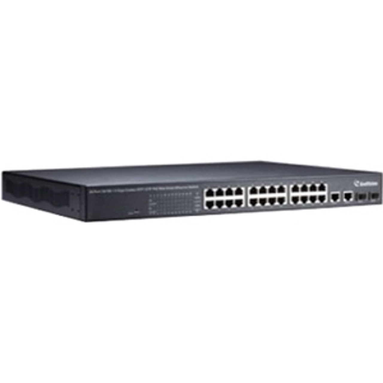 GVPOE2401 GeoVision GV-POE2401 24-Port 802.3at Web Management PoE Switch Manageable Modular 2 Layer Supported Rack-mountable, Under Table (Refurbished)