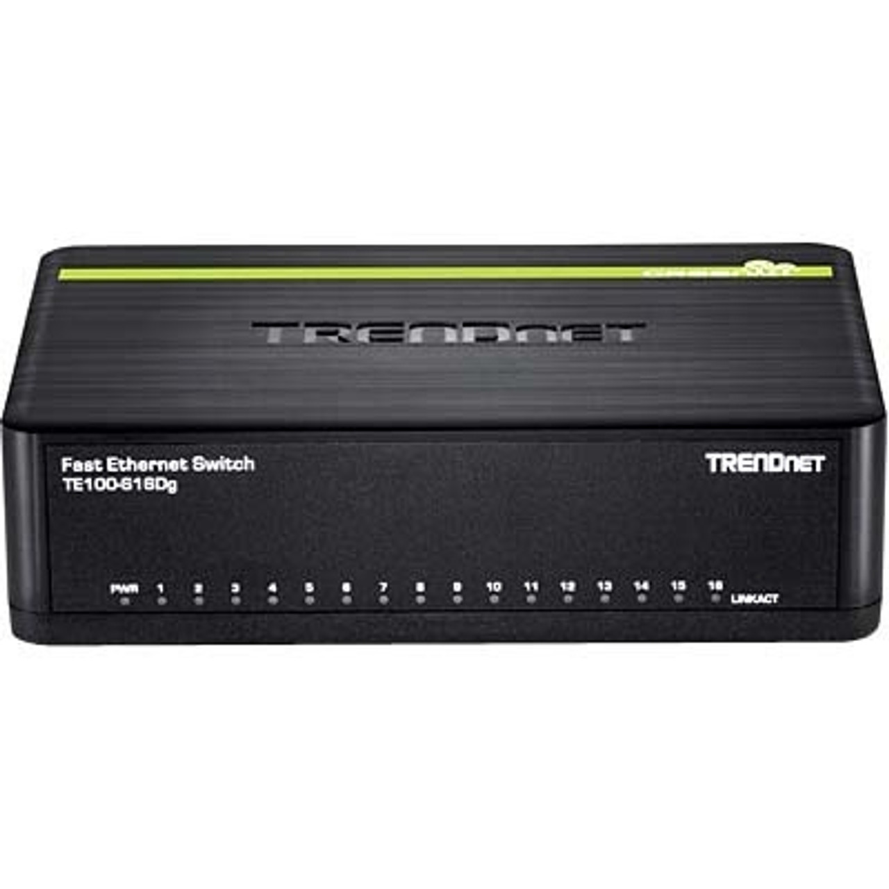 TE100-S16DG TRENDnet 16-Ports RJ-45 10/100mbps Fast Ethernet Greennet Switch (Refurbished)