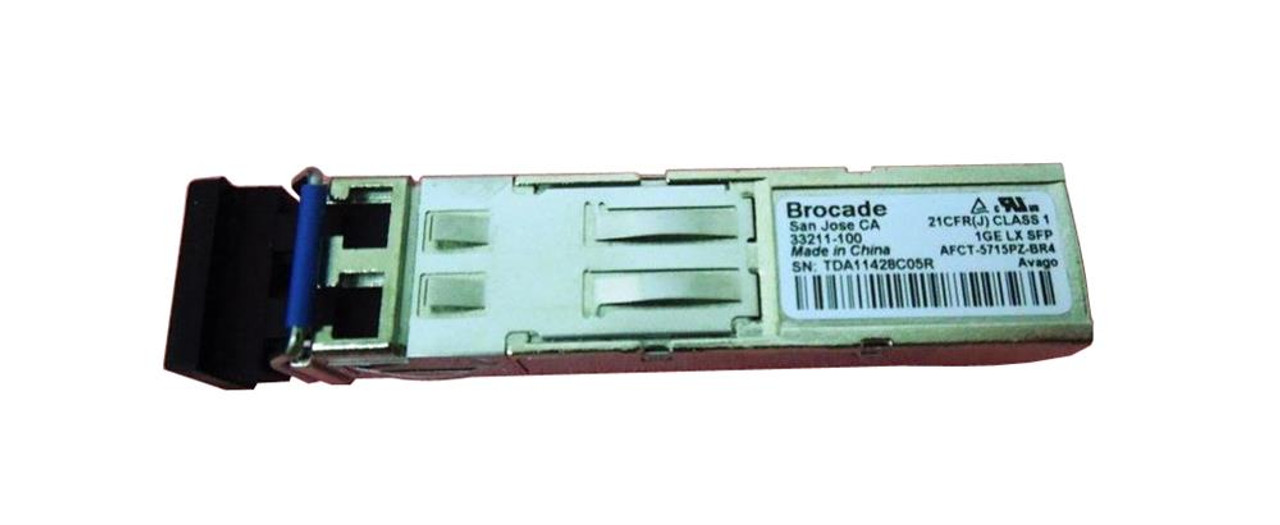 33211-100 Brocade 1Gbps 1000Base-LX 10km 1310nm SFP Transceiver Module