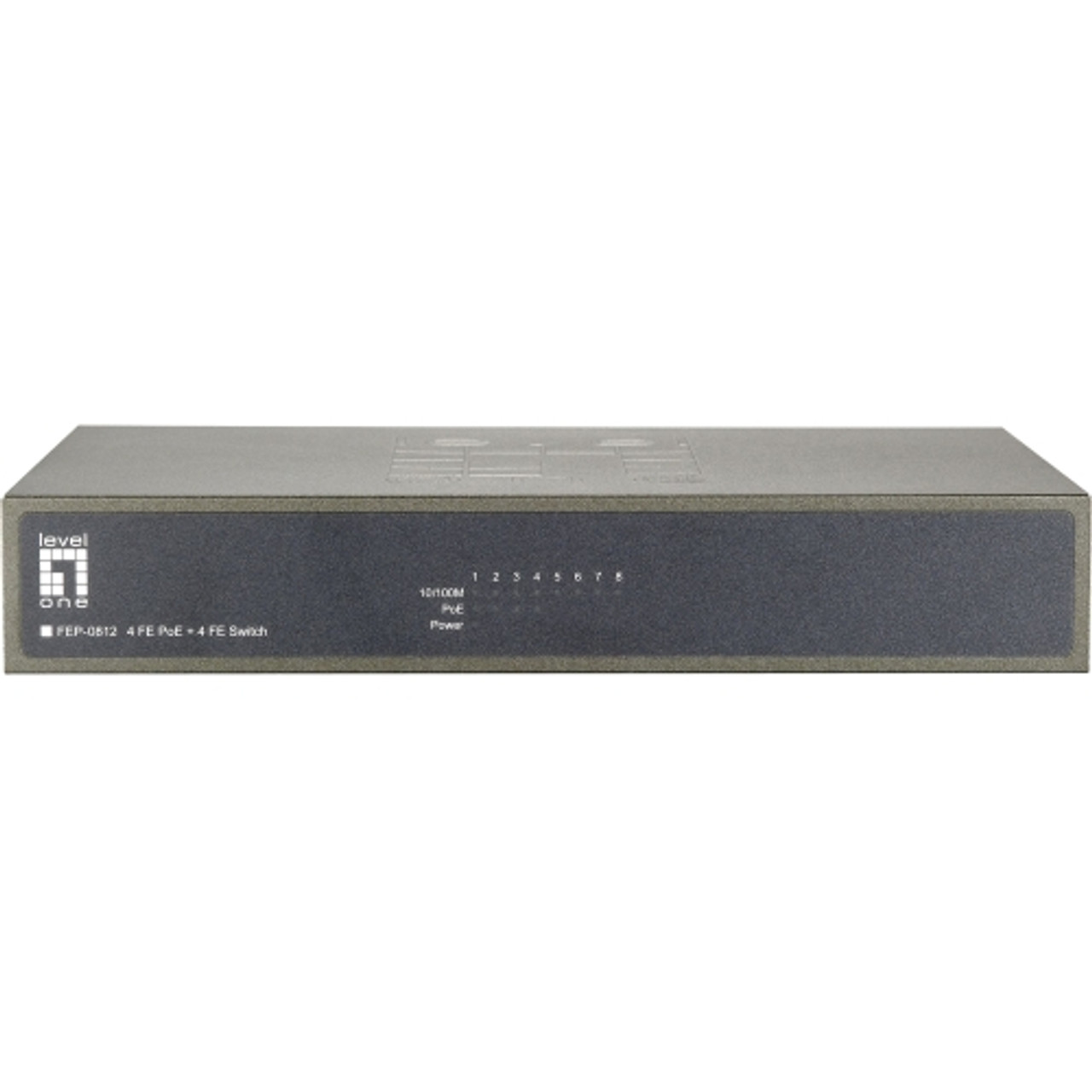 FEP-0812 LevelOne 8-Port 10/100 w/4-Port PoE Desktop Switch 8 x Fast Ethernet Network 2 Layer Supported Rack-mountable (Refurbished)