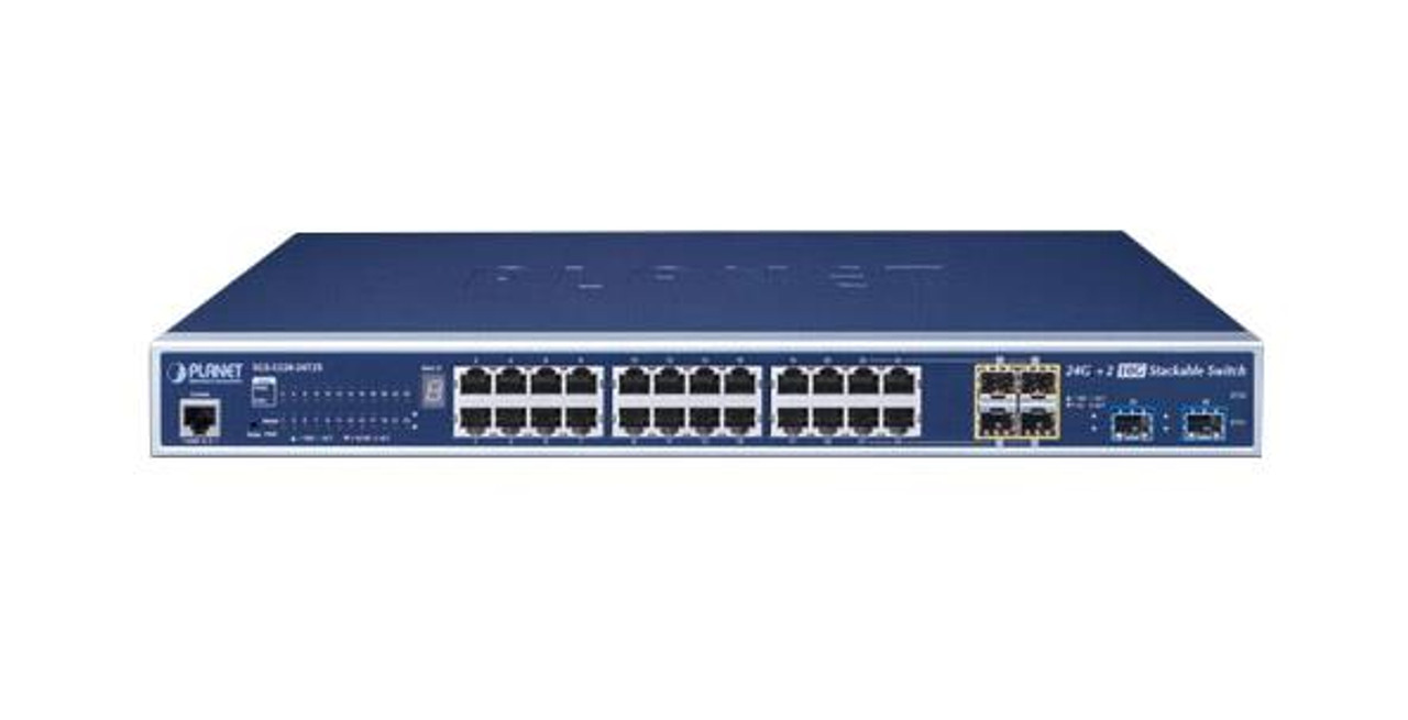 SGS-5220-24T2X Planet SGS-5220-24T2X Ethernet Switch - 24 Ports - Manageable - 10 Gigabit Ethernet, Gigabit Ethernet - 10/100/1000Base-T, 10GBase-X, 1000Base-X - 2