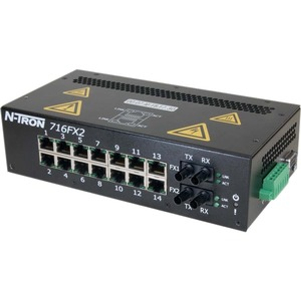 716FX2-SC B+B SmartWorx N-TRON 716FX2-SC Ethernet Switch - 16 Ports - Manageable - Fast Ethernet - 100Base-FX - 2 Layer Supported - Power Supply - Twisted
