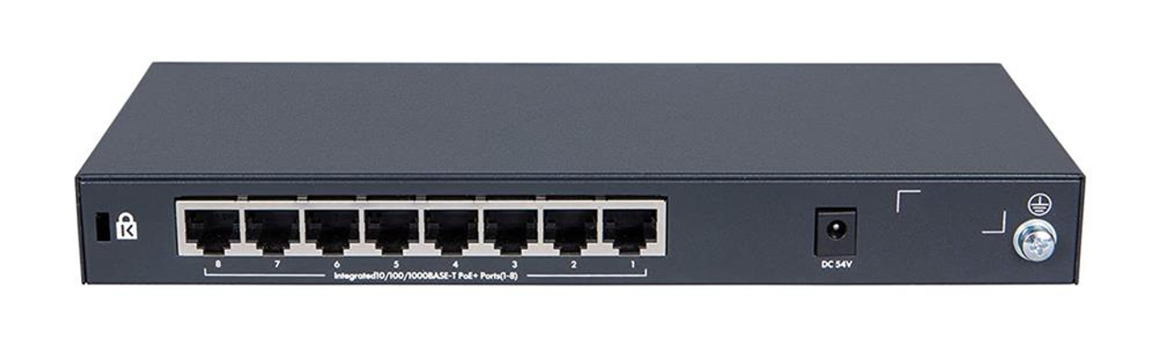 JH330A HP OfficeConnect 1420 8G PoE+ (64W) Switch 8 Ports 10/100/1000Base-TX 8 x Network Twisted Pair Gigabit Ethernet 2 Layer Supported Rack-mountable