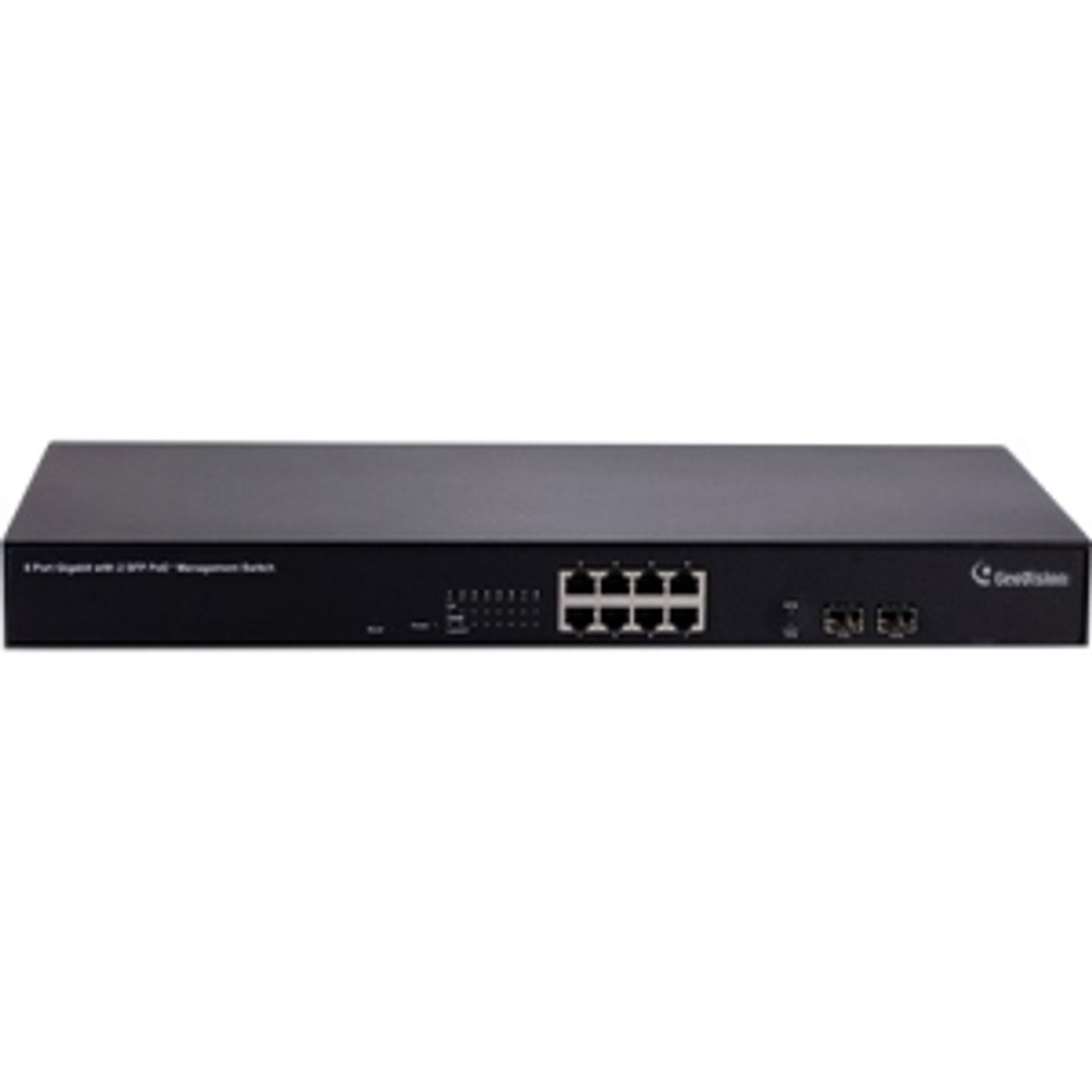 GV-POE0811 GeoVision 8-Port Gigabit 802.3at Web Management PoE Switch Manageable 2 Layer Supported Rack-mountable, Desktop (Refurbished)