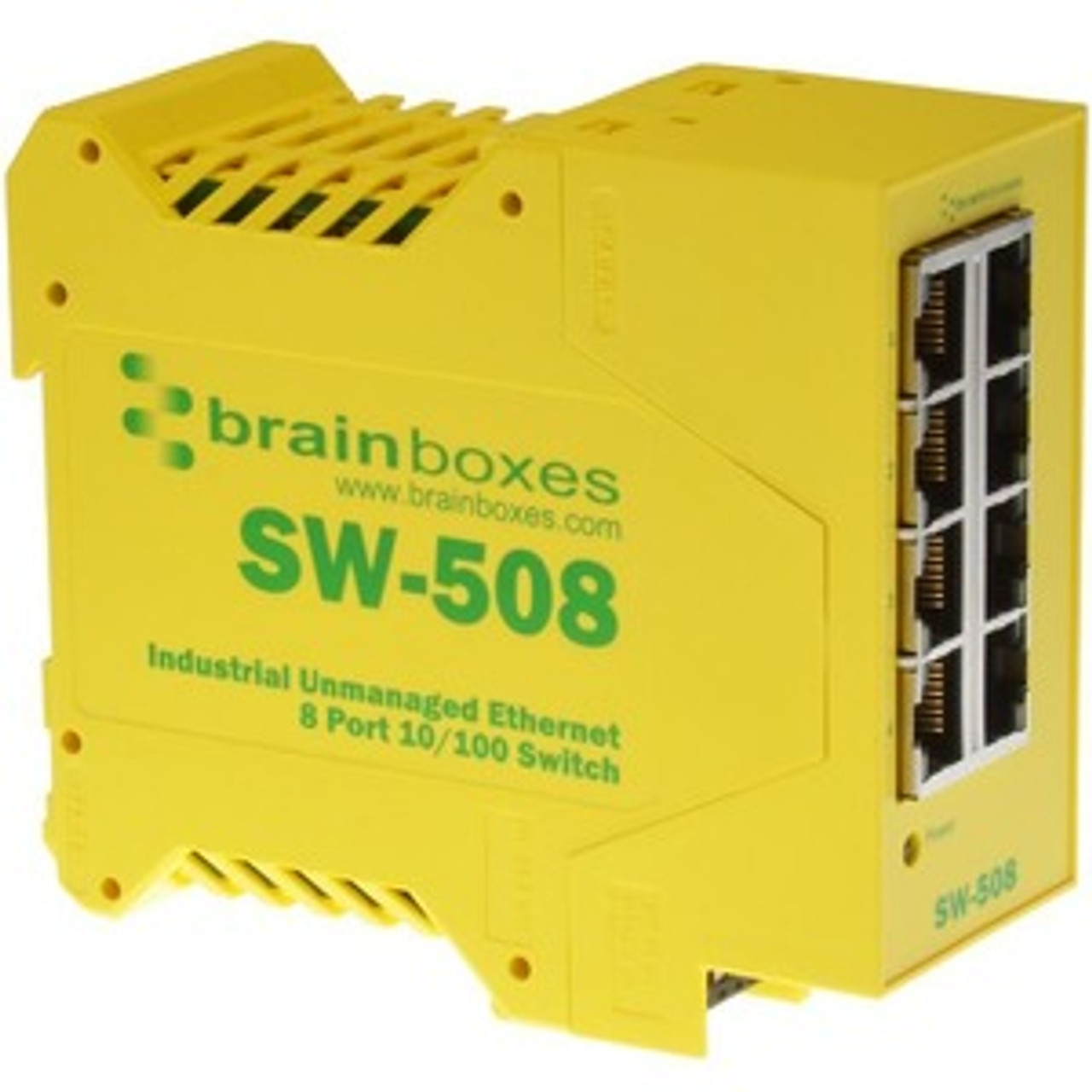 SW-508-X50M Brainboxes Industrial Ethernet 8 Port Switch DIN Rail Mountable - 8 Ports - 2 Layer Supported - Twisted Pair - DIN Rail Mountable - Lifetime