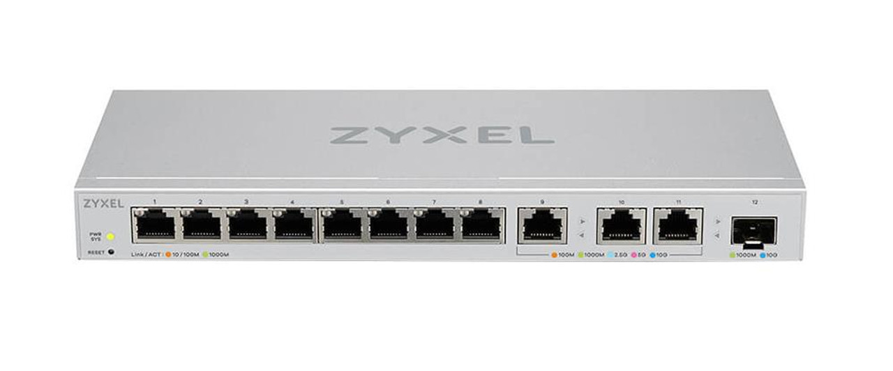XGS1250-12 ZYXEL 12-Port Web-Managed Multi-Gigabit Switch Includes 3-Port 10G and 1-Port 10G SFP+ - 11 Ports - Manageable - Gigabit Ethernet, 10 Gigabit