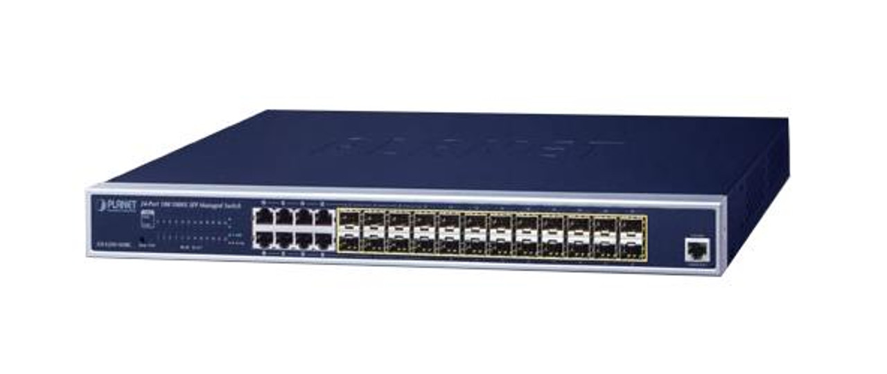 GS-5220-16S8C Planet L2+ 24-Port 100/1000X SFP + 8-Port Shared TP Managed Switch - 8 Ports - Manageable - Gigabit Ethernet - 10/100/1000Base-T, 1000Base-X - 4