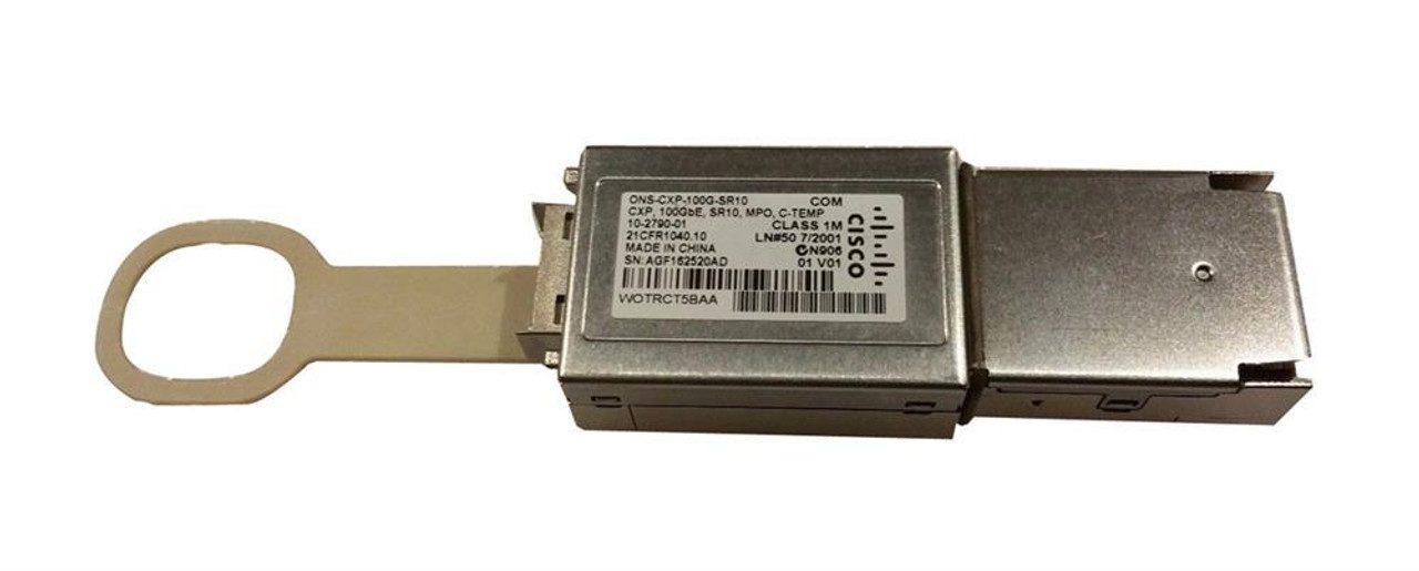 ONS-CXP-100G-SR10= Cisco 100Gbps 100GBase-SR Multi-mode Fiber 860nm Commercial Temperature LC Connector CXP Transceiver Module (Refurbished)