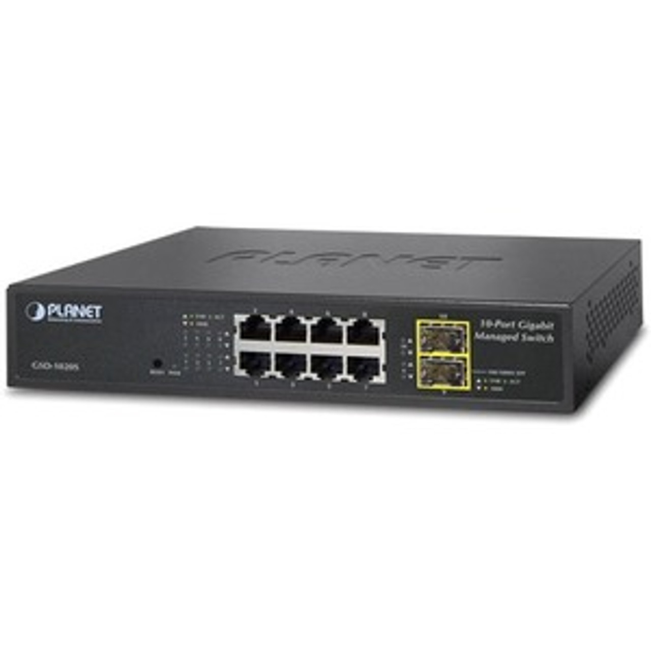 GSD-1020S Planet 8-Port 10/100/1000Mbps + 2-Port 100/1000X SFP Managed  Ethernet Switch - 8 Ports - Manageable - Gigabit Ethernet -  10/100/1000Base-T