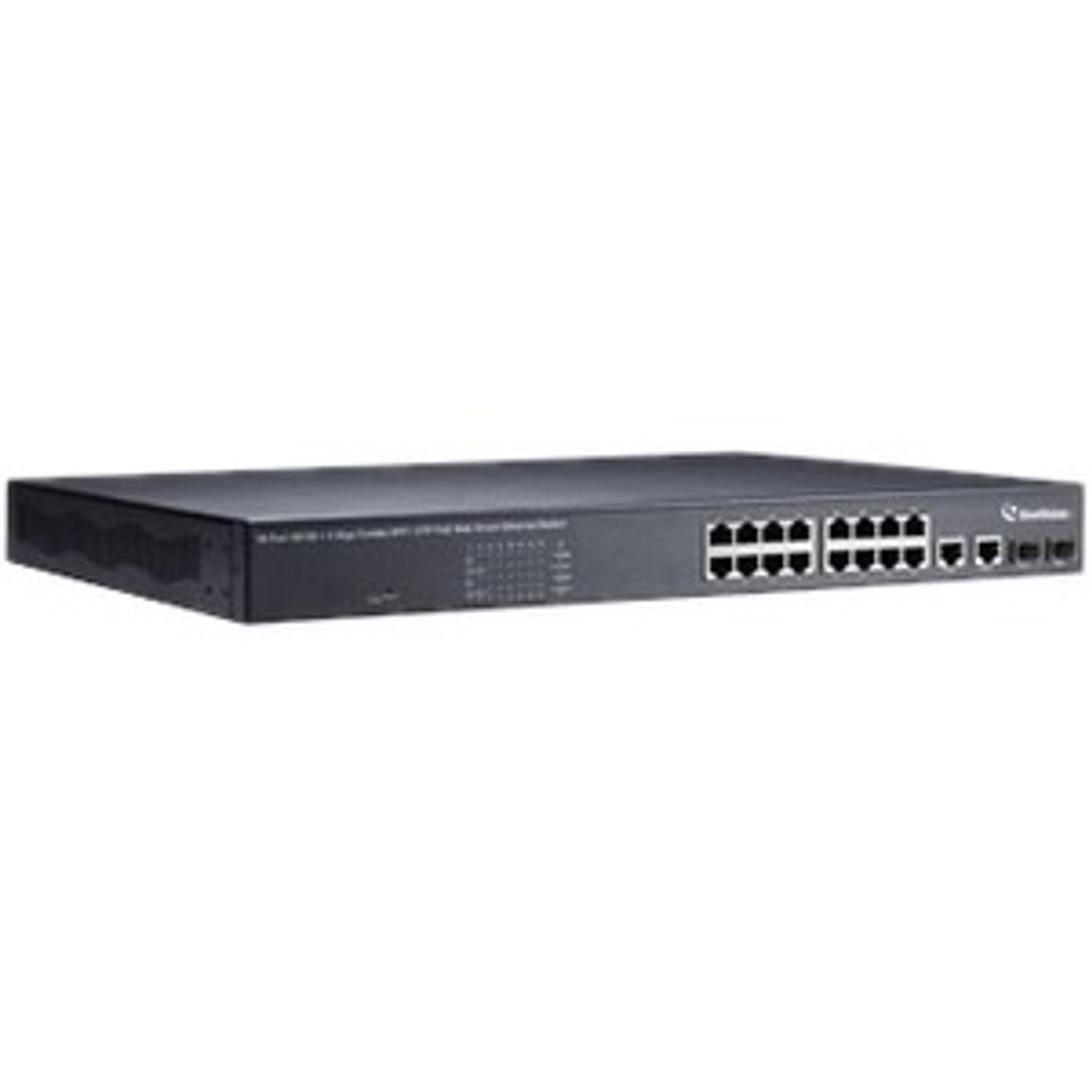 140-POE1601-G02 GeoVision 16-Port 802.3at Web Management PoE Switch - 16 Ports - Manageable - 1000Base-X - 2 Layer Supported - Modular - 2 SFP Slots - Twisted Pair,