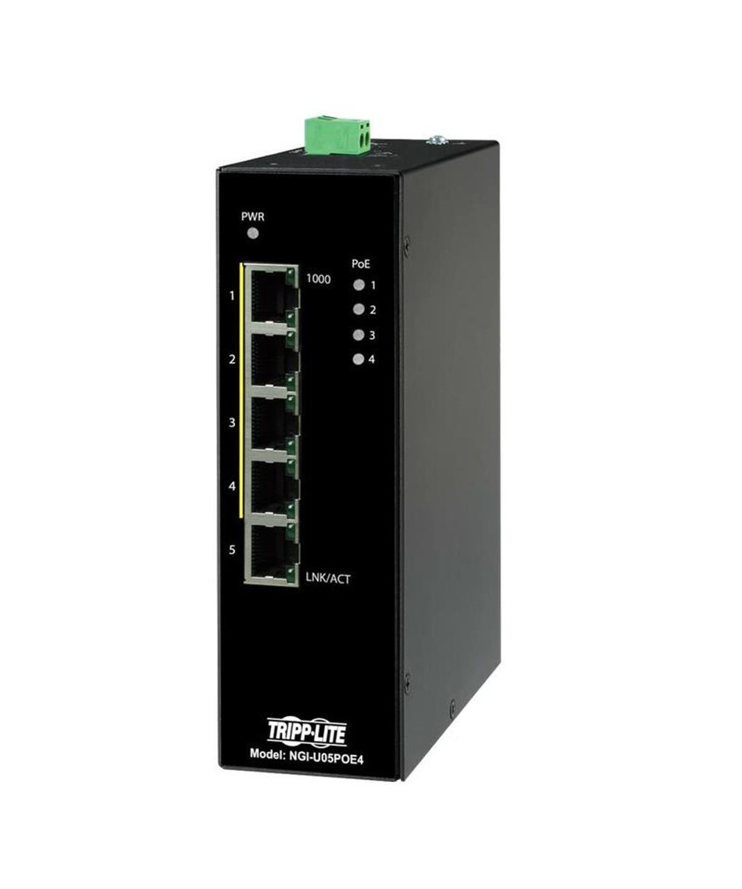 NGI-U05POE4 Tripp Lite NGI-U05POE4 Ethernet Switch - 5 Ports - Gigabit Ethernet - 10/100/1000Base-T - TAA Compliant - 2 Layer Supported - 14 W Power Consumption