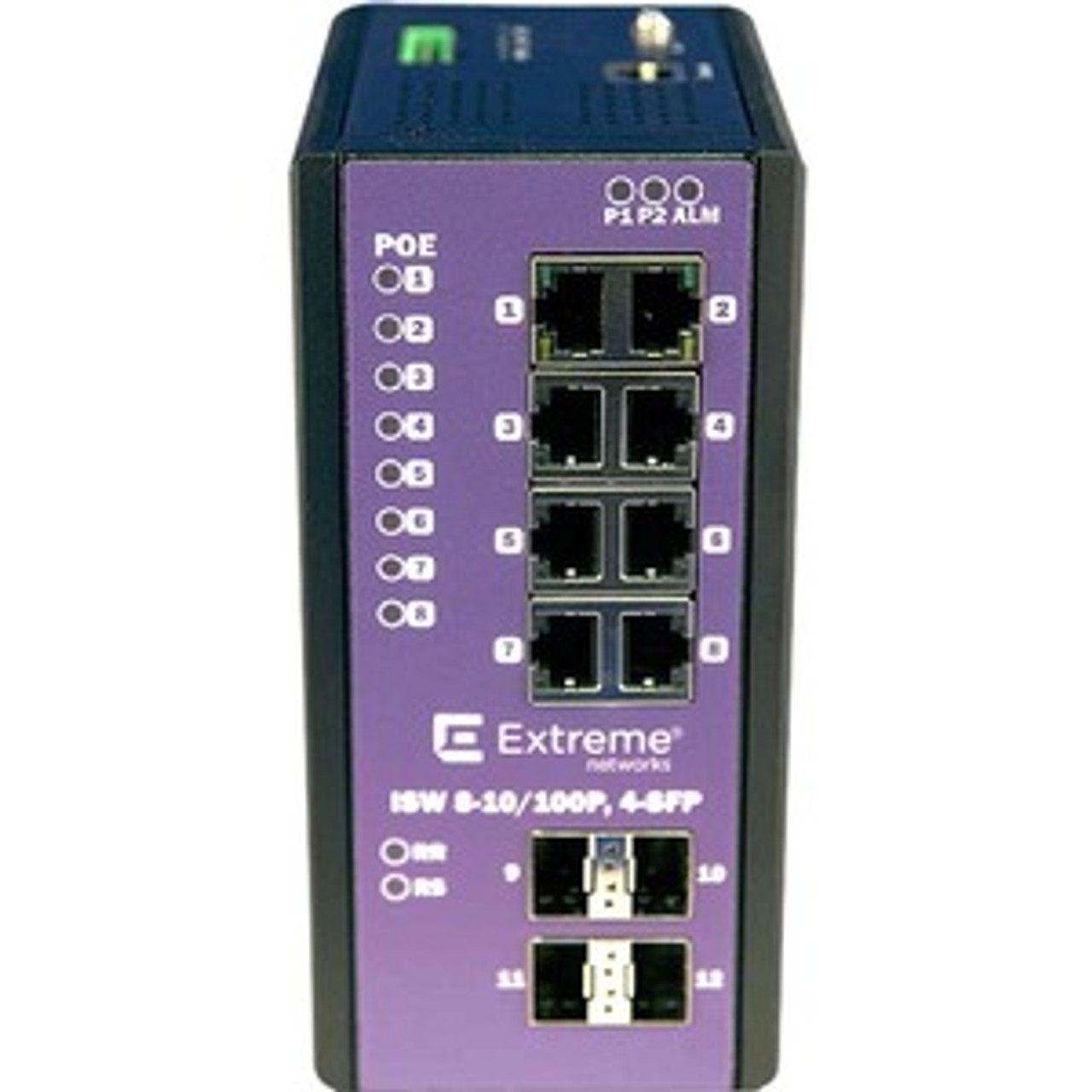 16802 Extreme Networks ISW 8-10/100P, 4-SFP Ethernet Switch - 8 Ports - Manageable - Fast Ethernet - 100Base-TX - 2 Layer Supported - Modular - Power