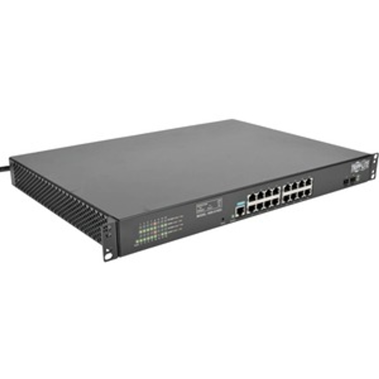 NSS-G16D2 Tripp Lite 16-Port Gigabit Ethernet Switch L2 Managed w/ 8-Outlet PDU 120V - 16 Ports - Manageable - 2 x Expansion Slots - 1000Base-X - Modular - 16