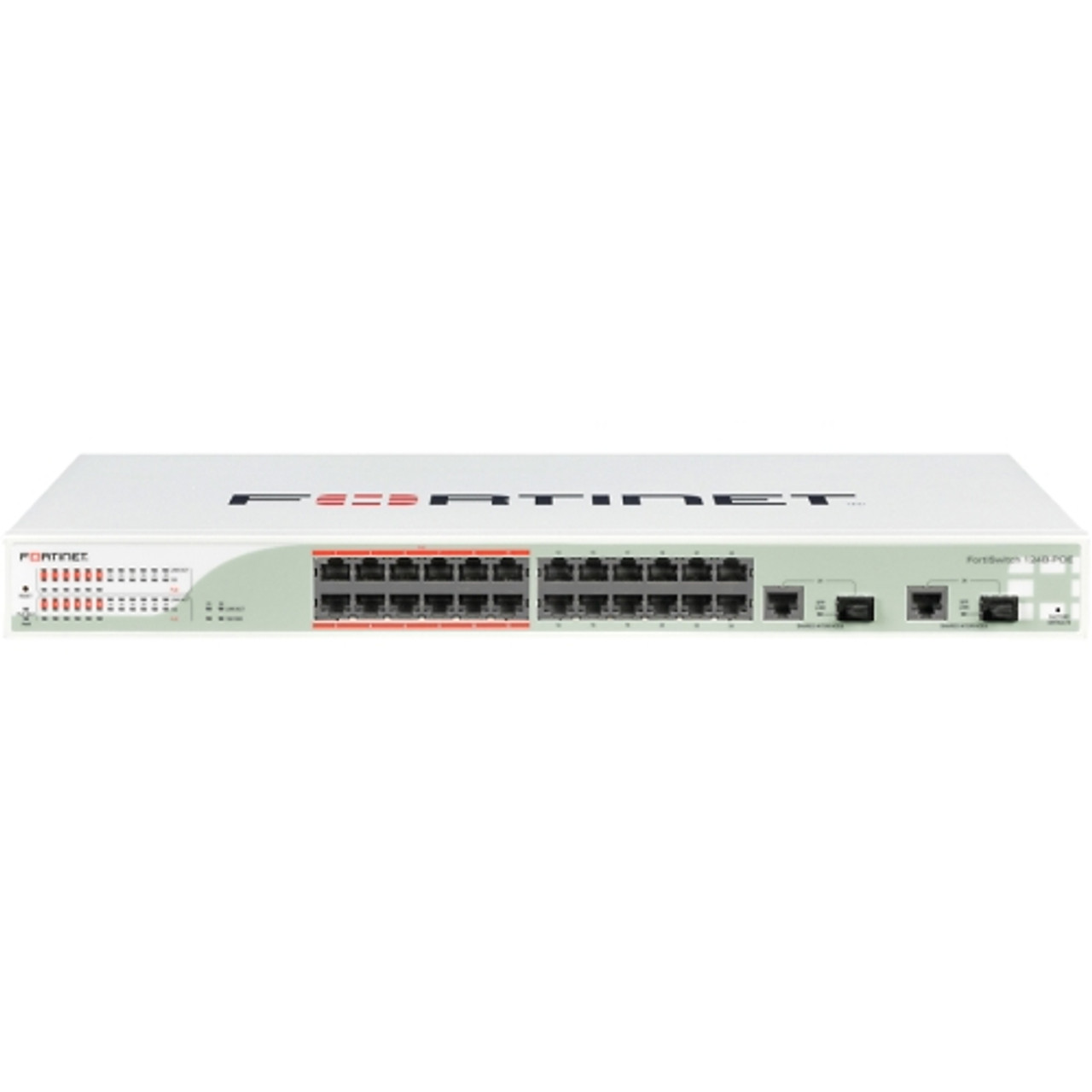 FS-124B-POE Fortinet FortiSwitch-124B-POE Manageable 2 Layer Supported 1U High Rack-mountable (Refurbished)