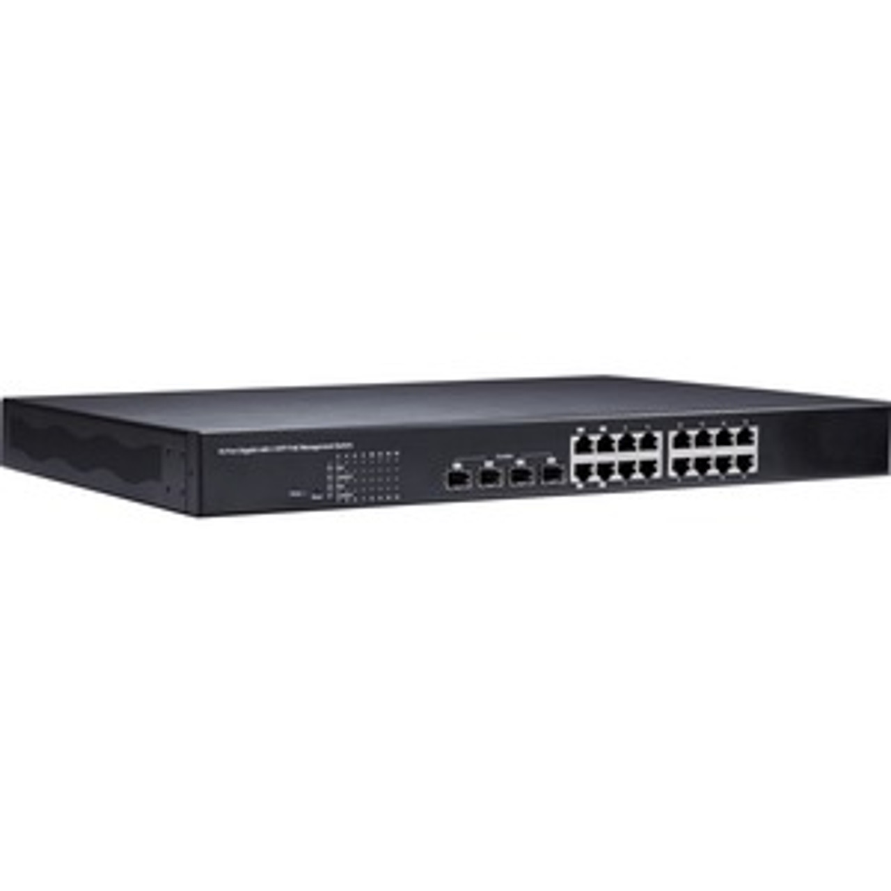 140-POE1611-G00 GeoVision 16-Port Gigabit 802.3at Web Management PoE Switch - 16 Ports - Manageable - 2 Layer Supported - Modular - 4 SFP Slots - Twisted Pair,