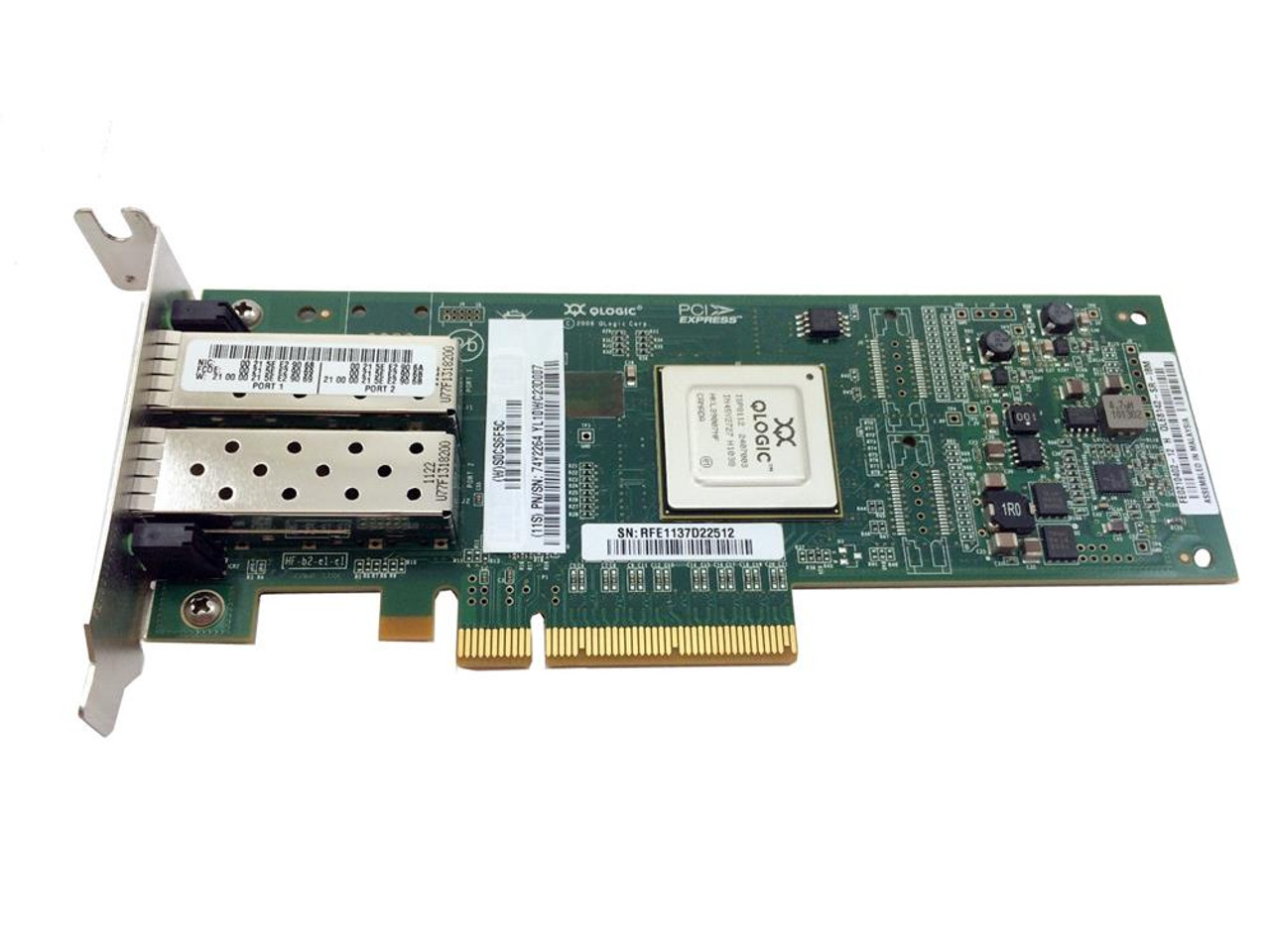 QLE8142-SR-IBM IBM Dual-Ports 10Gbps 10GBase-SR PCI Express 2.0 x8 FCoE Network Adapter