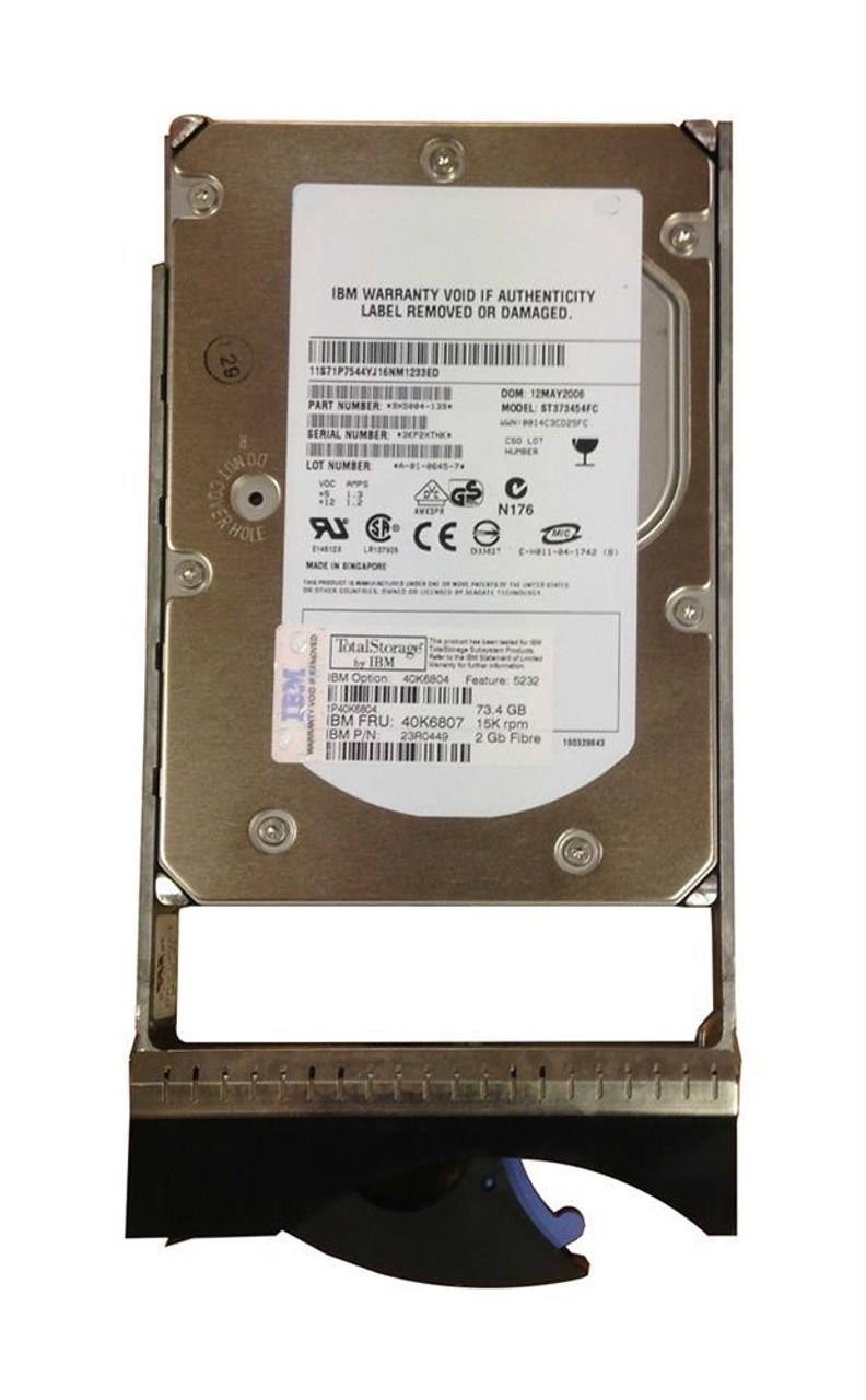 40K6807 IBM 73.4GB 15000RPM Fibre Channel 2Gbps 8MB Cache 3.5-inch Internal Hard Drive for TotalStorage DS4700
