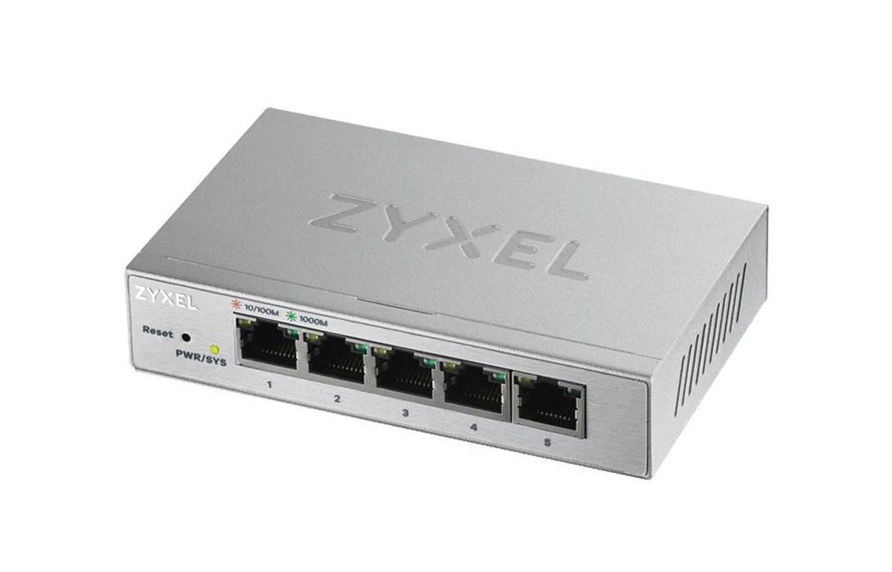 GS12005 Zyxel Fanless 5 Port GBe L2 Web Managed Switch (Refurbished)