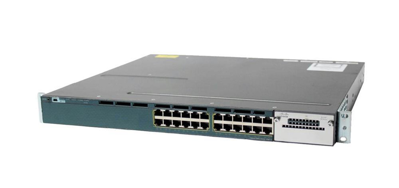 WS-C3560X-24P-L-1G-B Cisco 3560 X 24-Ports 10/100/1000Base-TX RJ-45 PoE+ Manageable Layer3 Rack-mountable 1U Ethernet Switch (Refurbished)