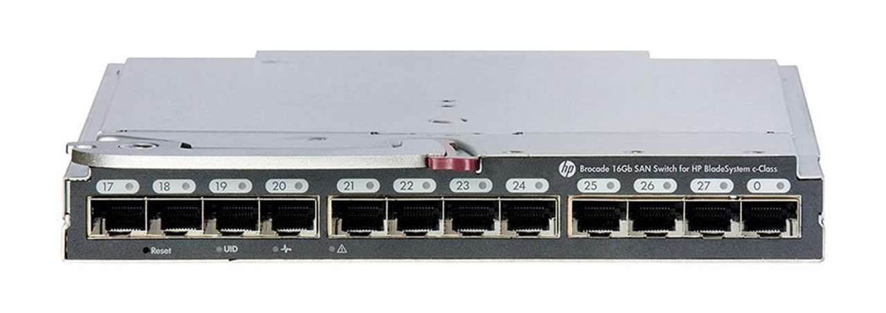 C8S46B HP Brocade 28-Ports 16Gbps Fibre Channel Manageable San Switch for Bladesystem C-Class Switch (Refurbished)