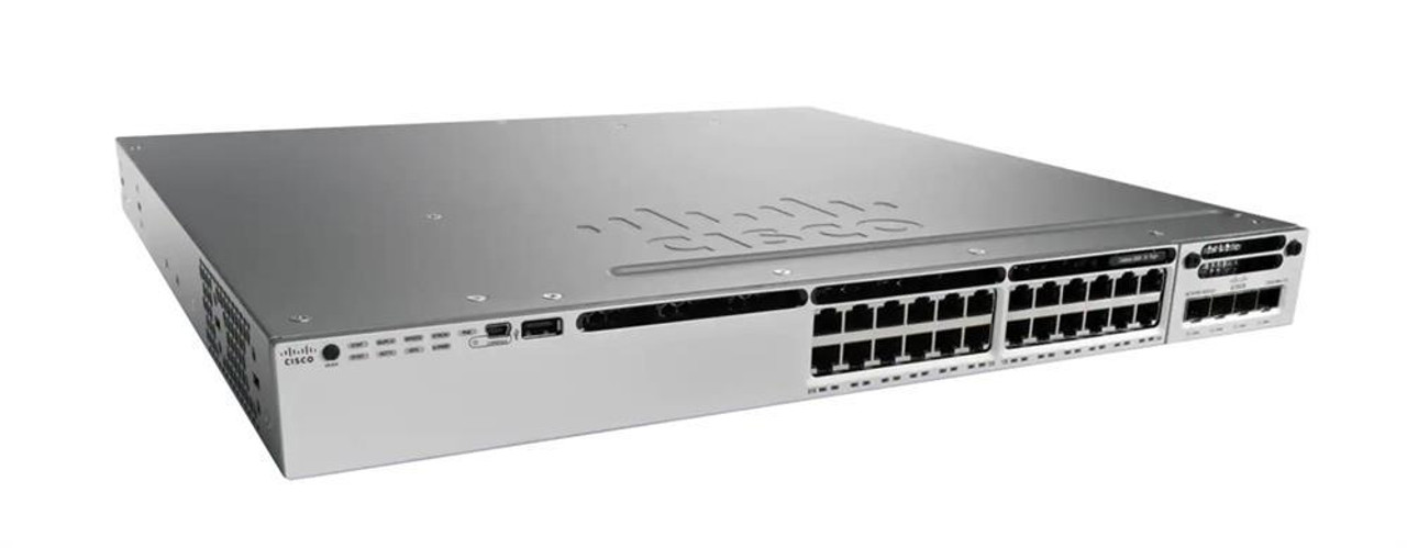 WS-C3850-24P-S-SD Cisco Catalyst 3850 24-Ports Poe IP Base Missing Ser Sticker (Refurbished)