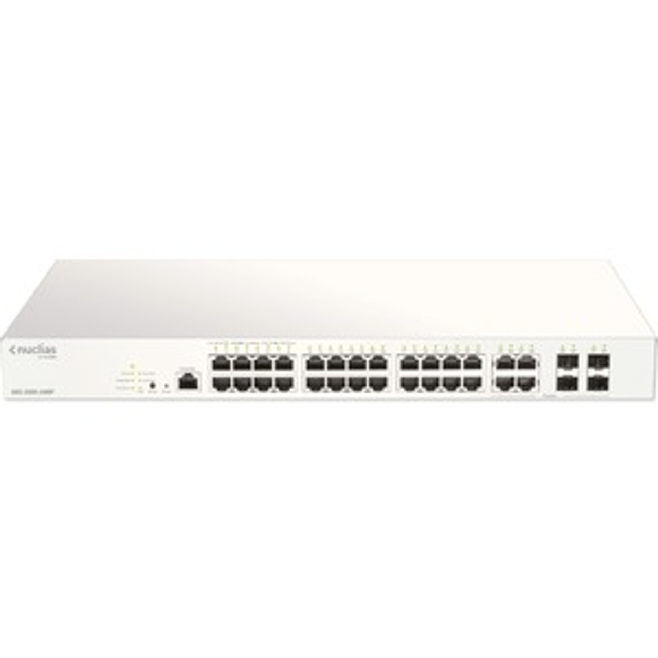 DBS-2000-28MP D-Link 28-Port Nuclias Cloud-Managed PoE Switch - 28 Ports - Manageable - 2 Layer Supported - Modular - 4 SFP Slots - Optical Fiber, Twisted 