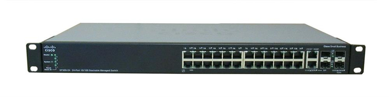 SF500-24MP-K9-G5 Cisco SF500-24MP Layer 3 Switch - 24 Ports - Manageable - 10/100Base-TX, 1000Base-X - 3 Layer Supported - 4 SFP Slots -  (Refurbished)