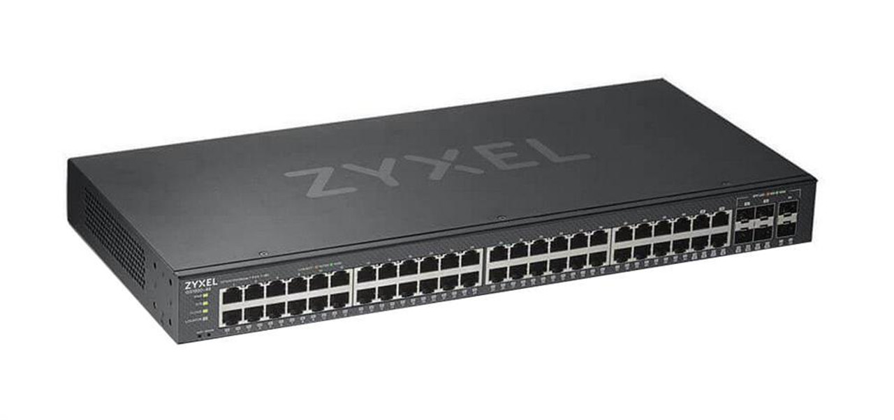 GS192048HPV2 Zyxel 48-Ports 10/100/1000Base-T RJ-45 PoE Manageable Layer4 Rack-mountable High Powered Gigabit Ethernet Hybrid Cloud Smart Switch with 6x SFP