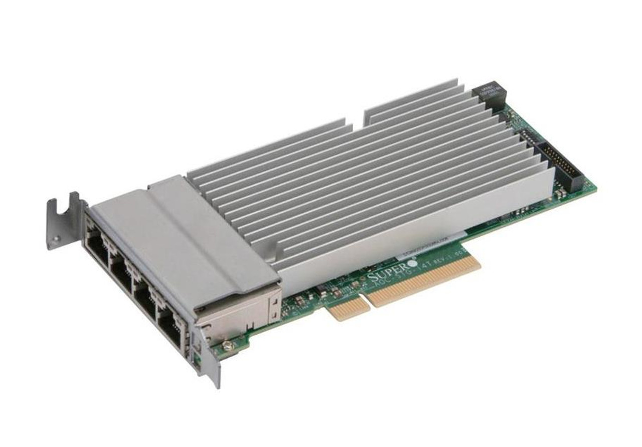 AOC-STG-I4T SuperMicro 4-Ports 10GBase-T 10Gbps PCI Express 3.0 x8 Low Profile Network Adapter for SuperServer 5018D-FN4T