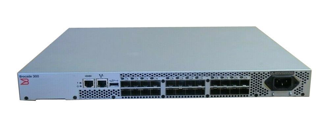 80-1001434-03 Brocade br-300 24-Ports 8Gbps Rack Mountable Fibre Channel San Switch with 8x Fibre Channel (Refurbished)