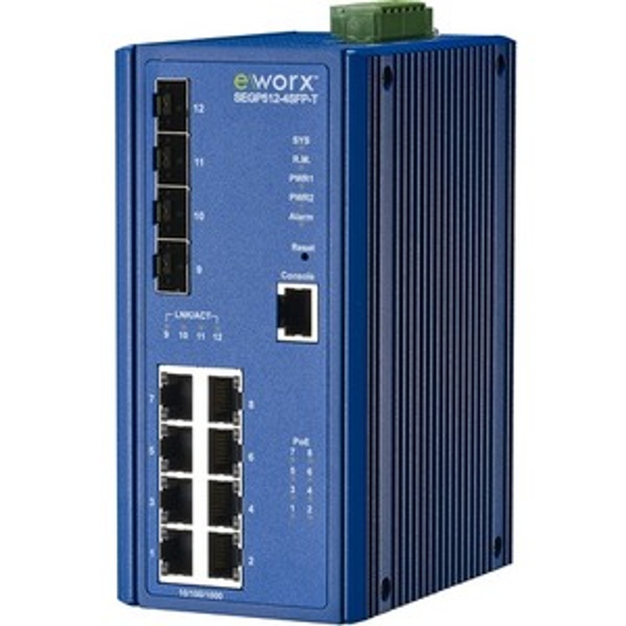 SEGP512-4SFP-T B+B SmartWorx eWorx SEGP512-4SFP-T Ethernet Switch - 8 Ports - Manageable - 10/100/1000Base-TX - 2 Layer Supported - Modular - 4 SFP Slots - Twisted